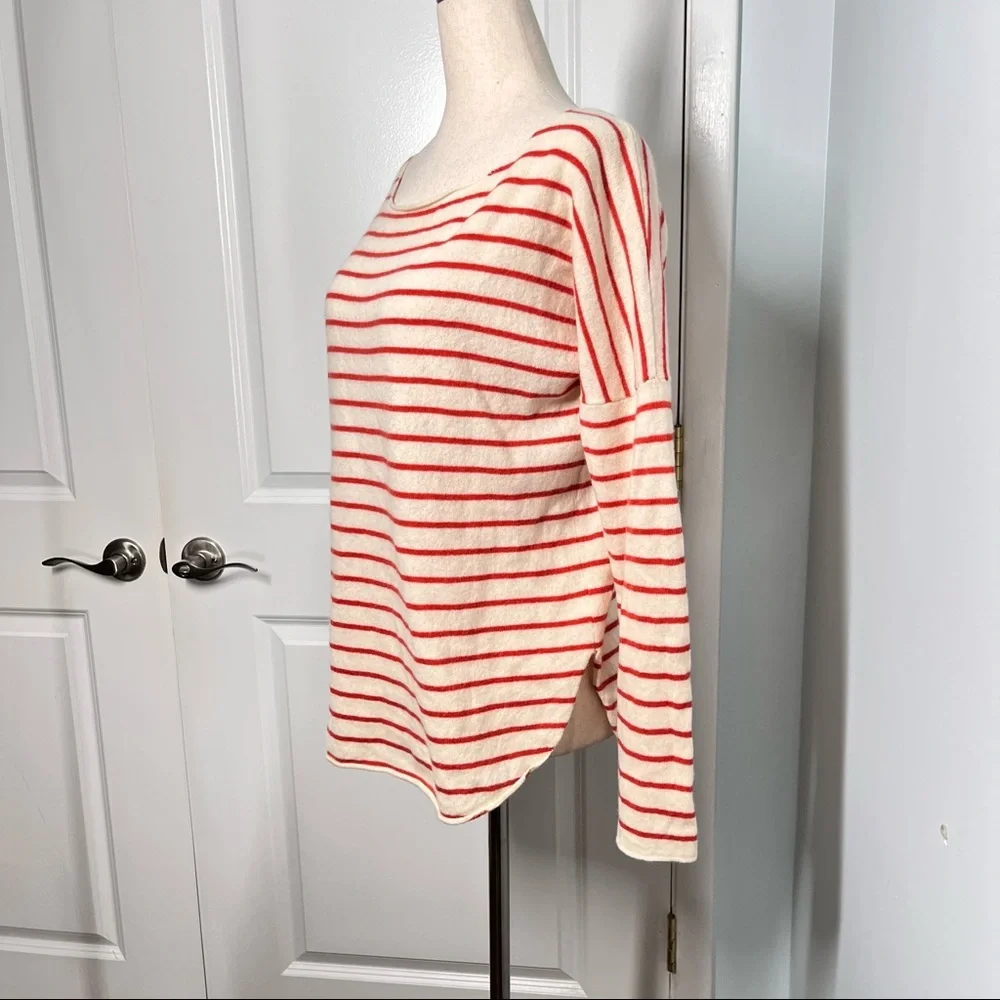 Vince Red Stripe Boatneck 100% cashmere Sweater size XS - Picture 9 of 12